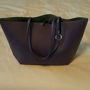 Eggplant colored large and small purse. Never used